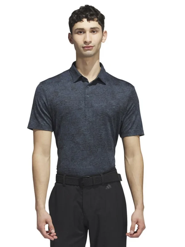 Men Adidas Shirts< Aerial Jacquard Polo Shirt - Arctic Night