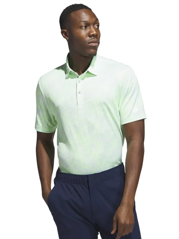 Men Adidas Shirts< Aerial Jacquard Polo Shirt - Lucid Lemon