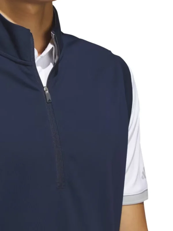 Men Adidas Vests< Elevated 1/4-Zip Pullover Vest - Collegiate Navy