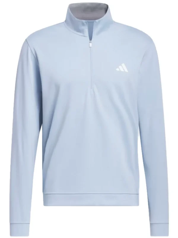 Men Adidas Jumpers< Elevated 1/4-Zip Sweatshirt - Wonder Blue