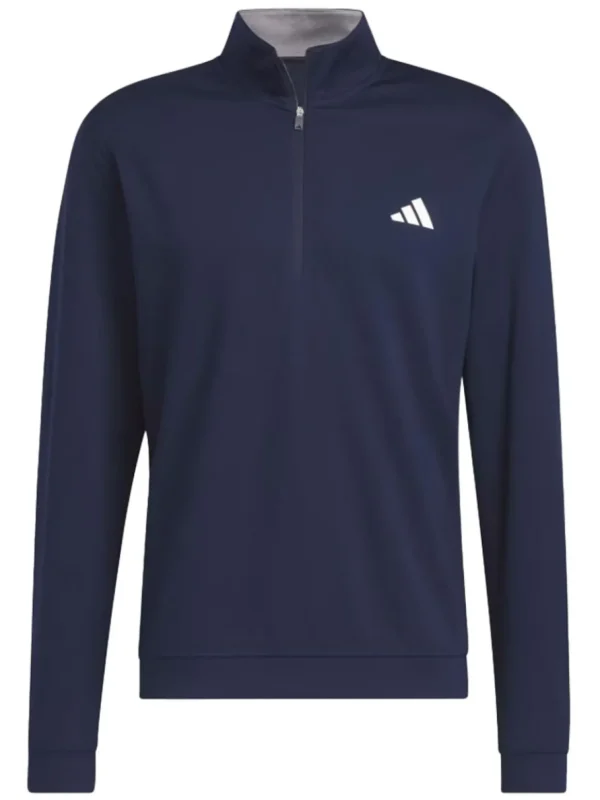 Men Adidas Jumpers< Elevated 1/4-Zip Sweatshirt - Collegiate Navy