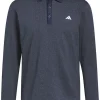 Men Adidas Shirts< Essentials Heathered Long Sleeve Polo Shirt - Collegiate Navy