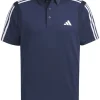 Men Adidas Shirts< Heat.Rdy 3-Stripe Short Sleeve Polo Shirt - Collegiate Navy