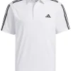 Men Adidas Shirts< Heat.Rdy 3-Stripe Short Sleeve Polo Shirt - White