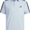 Men Adidas Shirts< Heat.Rdy 3-Stripe Short Sleeve Polo Shirt - Wonder Blue