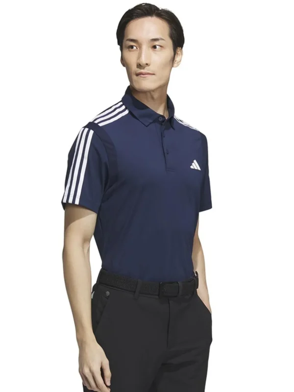 Men Adidas Shirts< Heat.Rdy 3-Stripe Short Sleeve Polo Shirt - Collegiate Navy