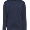 Kids Adidas Outerwear< Jr Boys' Heather Quarter Zip Sweatshirt - Collegiate Navy