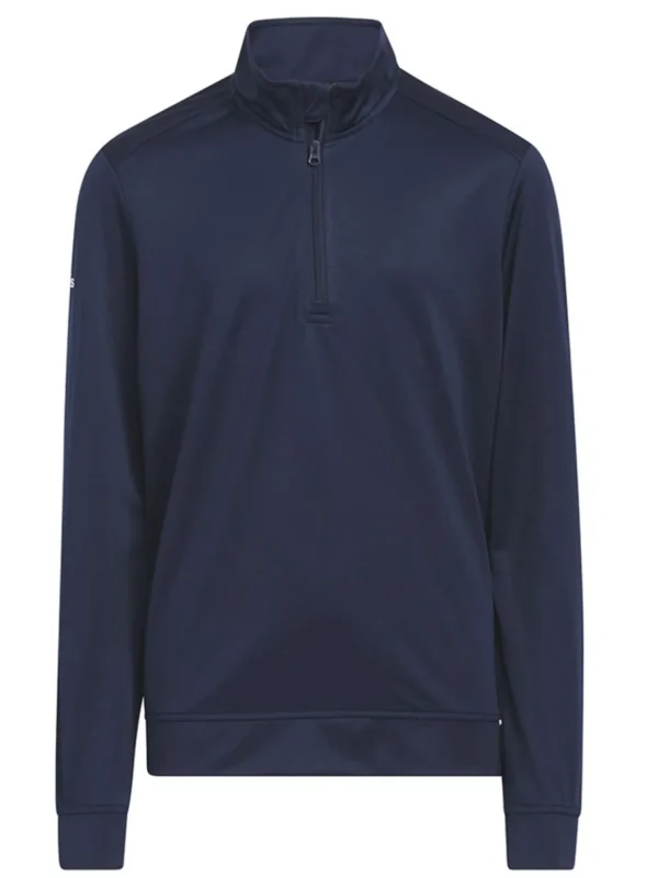 Kids Adidas Outerwear< Jr Boys' Heather Quarter Zip Sweatshirt - Collegiate Navy