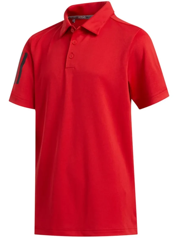 Kids Adidas Shirts< Jr Boy'S 3-Stripes Polo Shirt - Collegiate Red