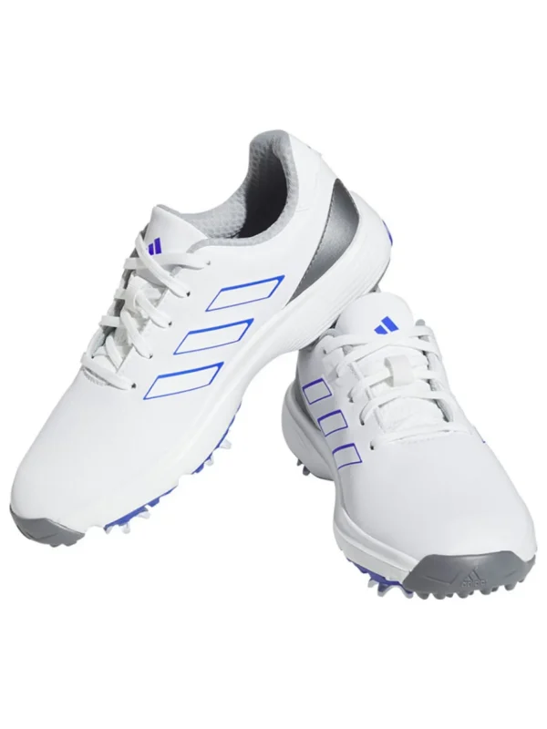 Kids Adidas Junior Golf Shoes< Junior Zg23 Shoes Golf Shoes - Ftwr White/Lucid Blue/Grey Two