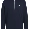 Men Adidas Jumpers< Quarter-Zip Pullover - Collegiate Navy/White