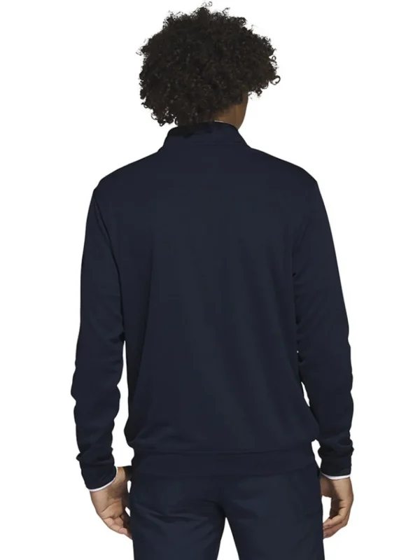 Men Adidas Jumpers< Quarter-Zip Pullover - Collegiate Navy/White