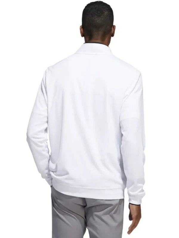 Men Adidas Jumpers< Quarter-Zip Pullover - White