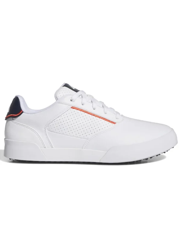 Men Adidas Mens Golf Shoes< Retrocross Spikeless Golf Shoes - Cloud White/Cloud White/Collegiate Navy