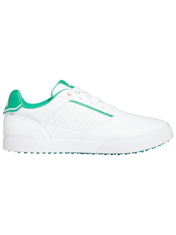 Men Adidas Mens Golf Shoes< Retrocross Spikeless Golf Shoes - Ftwr White/Court Green/Ftwr White