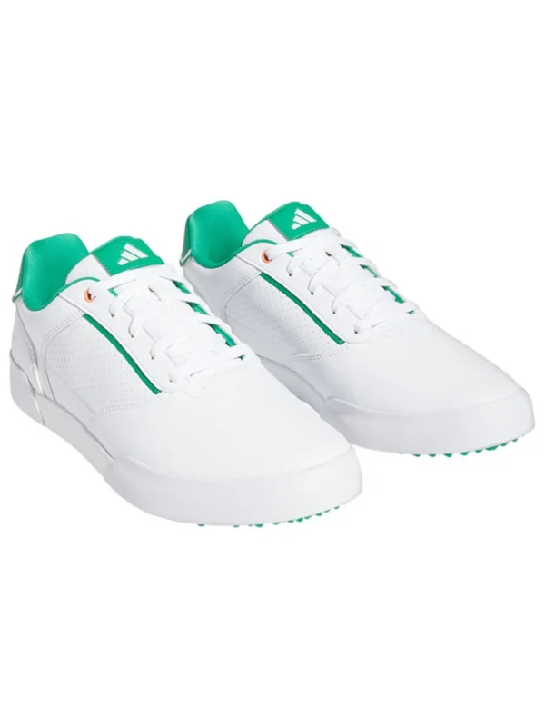 Men Adidas Mens Golf Shoes< Retrocross Spikeless Golf Shoes - Ftwr White/Court Green/Ftwr White