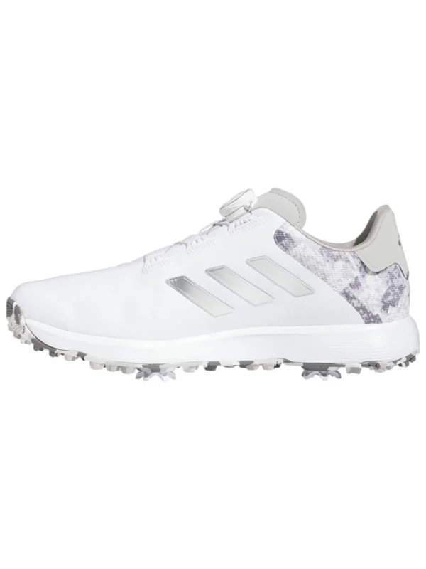 Men Adidas Mens Golf Shoes< S2G Boa Wide Shoes - Ftwr White/Medium Silver/Grey Two