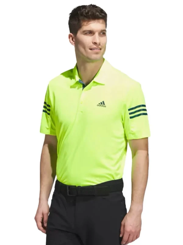 Men Adidas Shirts< 3-Stripe Polo Shirt - Lucid Lemon