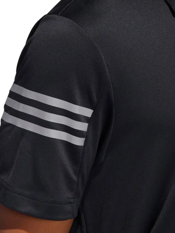 Men Adidas Shirts< 3-Stripe Polo Shirt - Black