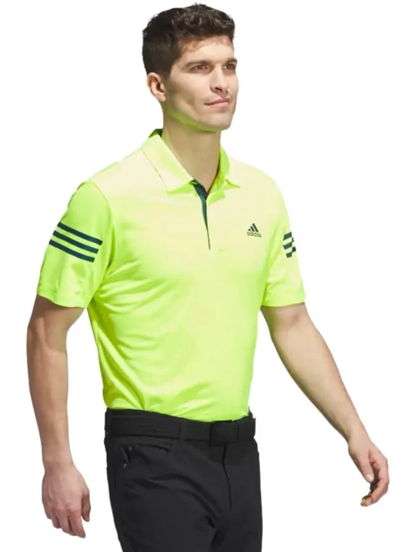 Men Adidas Shirts< 3-Stripe Polo Shirt - Lucid Lemon