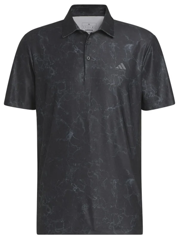 Men Adidas Shirts< Ultimate365 Print Polo Shirt - Black