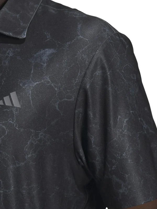 Men Adidas Shirts< Ultimate365 Print Polo Shirt - Black