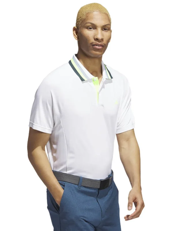 Men Adidas Shirts< Ultimate365 Tour Heat.Rdy Polo Shirt - White