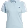 Women Adidas Shirts< Women'S Heat.Rdy 3-Stripes Short Sleeve Polo Shirt - Wonder Blue