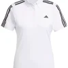 Women Adidas Shirts< Women'S Heat.Rdy 3-Stripes Short Sleeve Polo Shirt - White