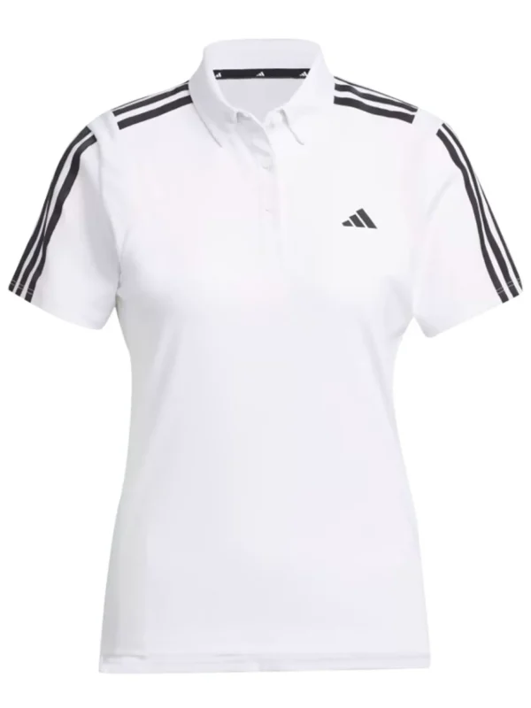 Women Adidas Shirts< Women'S Heat.Rdy 3-Stripes Short Sleeve Polo Shirt - White