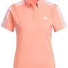 Women Adidas Shirts< Women'S Heat.Rdy 3-Stripes Short Sleeve Polo Shirt - Wonder Clay