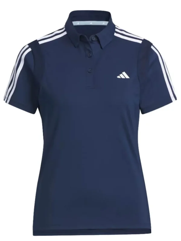 Women Adidas Shirts< Women'S Heat.Rdy 3-Stripes Short Sleeve Polo Shirt - Collegiate Navy