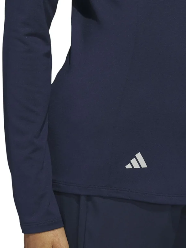 Women Adidas Shirts< Women'S Quarter-Zip Long Sleeve Golf Polo Shirt - Collegiate Navy