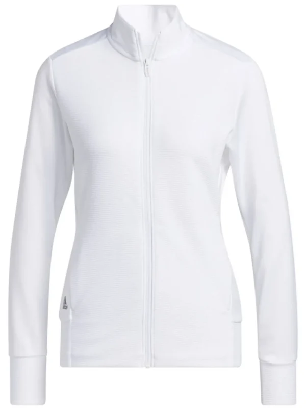 Women Adidas Jumpers< Women'S Textured Full-Zip Jacket - White