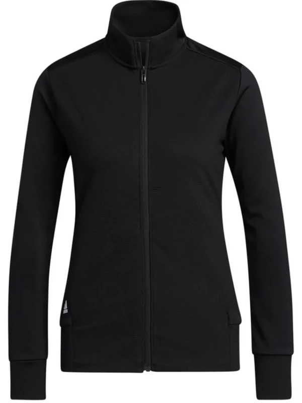 Women Adidas Jumpers< Women'S Textured Full-Zip Jacket - Black