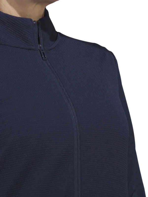 Women Adidas Jumpers< Women'S Textured Full-Zip Jacket - Collegiate Navy