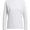 Women Adidas Shirts< Women'S Ultimate365 Tour Monogram Mock Neck Long-Sleeve Top - White