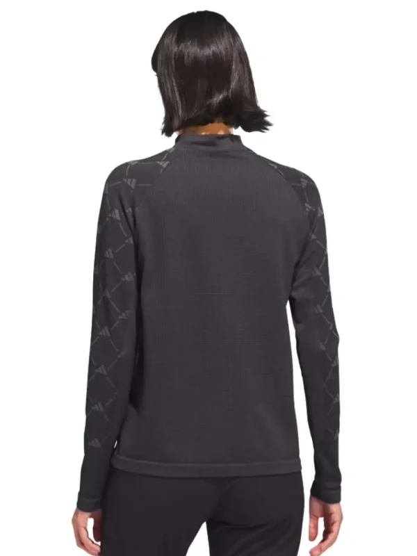 Women Adidas Shirts< Women'S Ultimate365 Tour Monogram Mock Neck Long-Sleeve Top - Black