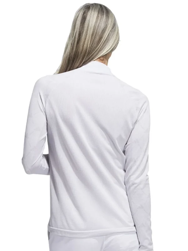 Women Adidas Shirts< Women'S Ultimate365 Tour Monogram Mock Neck Long-Sleeve Top - White