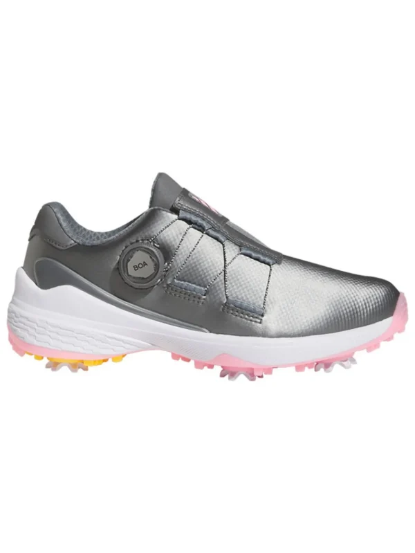 Women Adidas Womens Golf Shoes< Women'S Zg23 Boa Lightstrike Golf Shoes - Dark Silver Met/Solar/Beam Pink