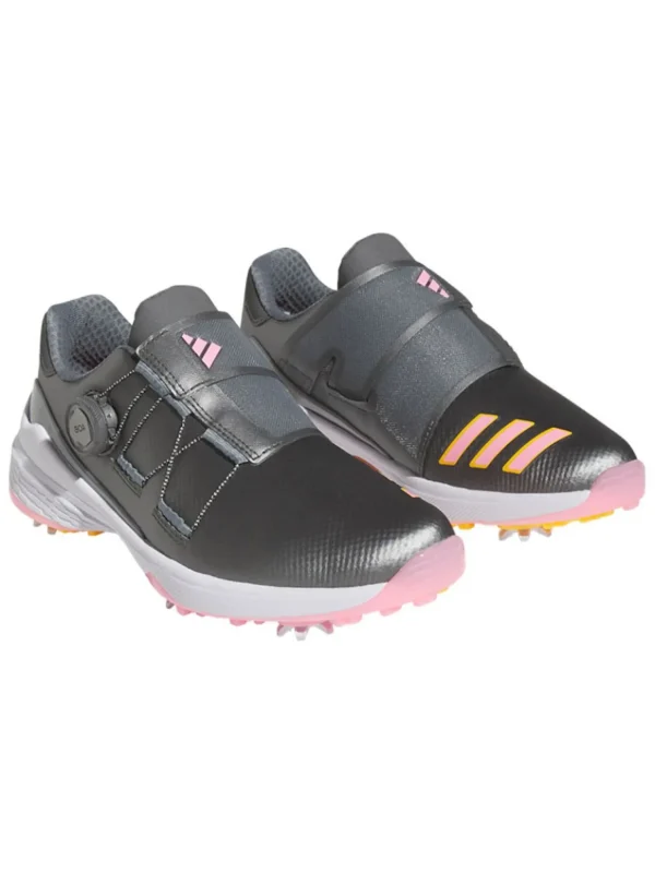 Women Adidas Womens Golf Shoes< Women'S Zg23 Boa Lightstrike Golf Shoes - Dark Silver Met/Solar/Beam Pink