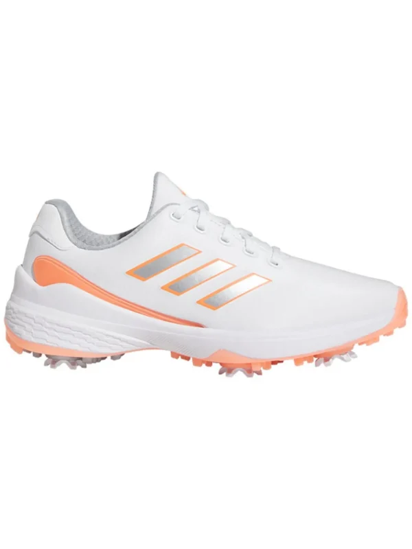 Women Adidas Womens Golf Shoes< Women'S Zg23 Lightstrike Golf Shoes - Ftwr White/Silver Met./Coral Fusion