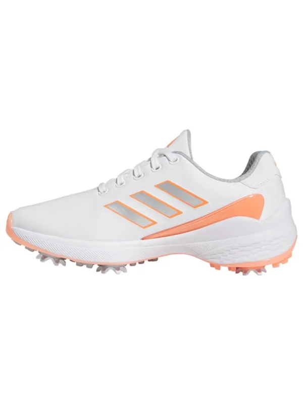 Women Adidas Womens Golf Shoes< Women'S Zg23 Lightstrike Golf Shoes - Ftwr White/Silver Met./Coral Fusion