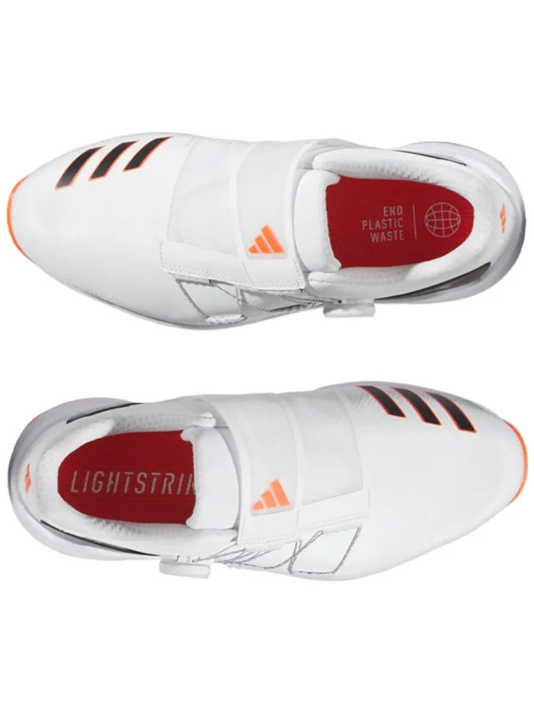 Men Adidas Mens Golf Shoes< Zg23 Boa Lightstrike Golf Shoes - Ftwr White/Core Black/Semi Solar Red