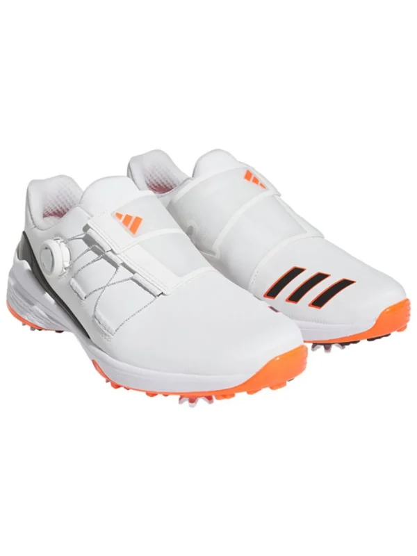 Men Adidas Mens Golf Shoes< Zg23 Boa Lightstrike Golf Shoes - Ftwr White/Core Black/Semi Solar Red