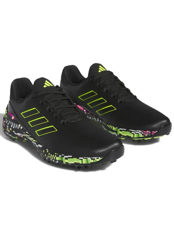 Men Adidas Mens Golf Shoes< Zg23 Glitch Golf Shoes - Core Black/Lucid Lemon