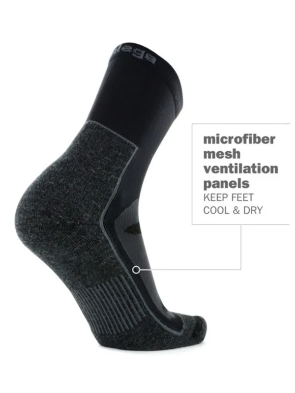 Balega Socks< Blister Resistant Crew Socks - Grey/Black