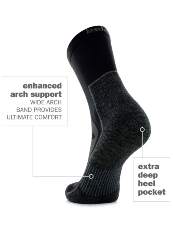 Balega Socks< Blister Resistant Crew Socks - Grey/Black