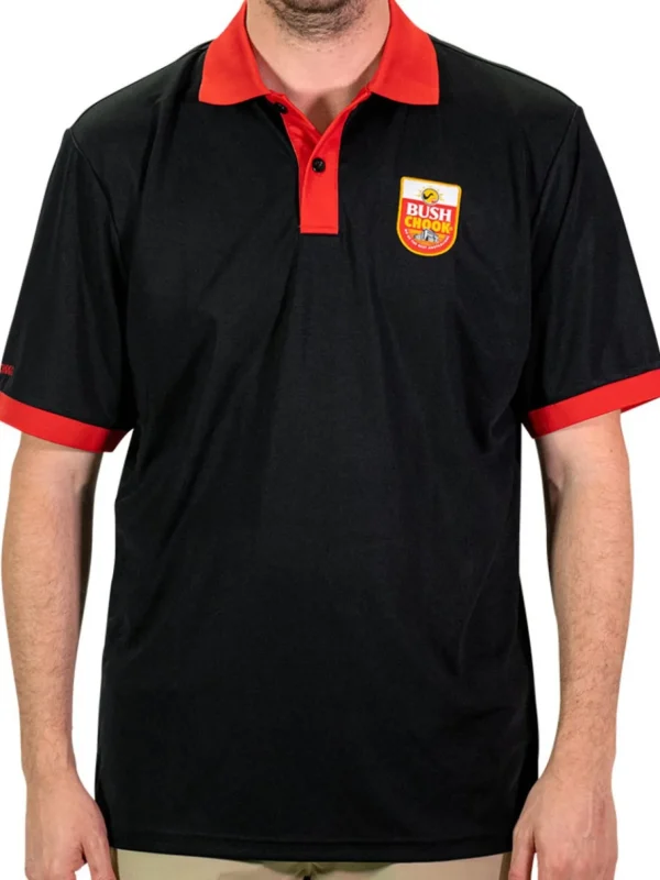 Men Bush Chook Shirts< Shield Polo - Black