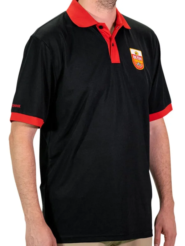 Men Bush Chook Shirts< Shield Polo - Black